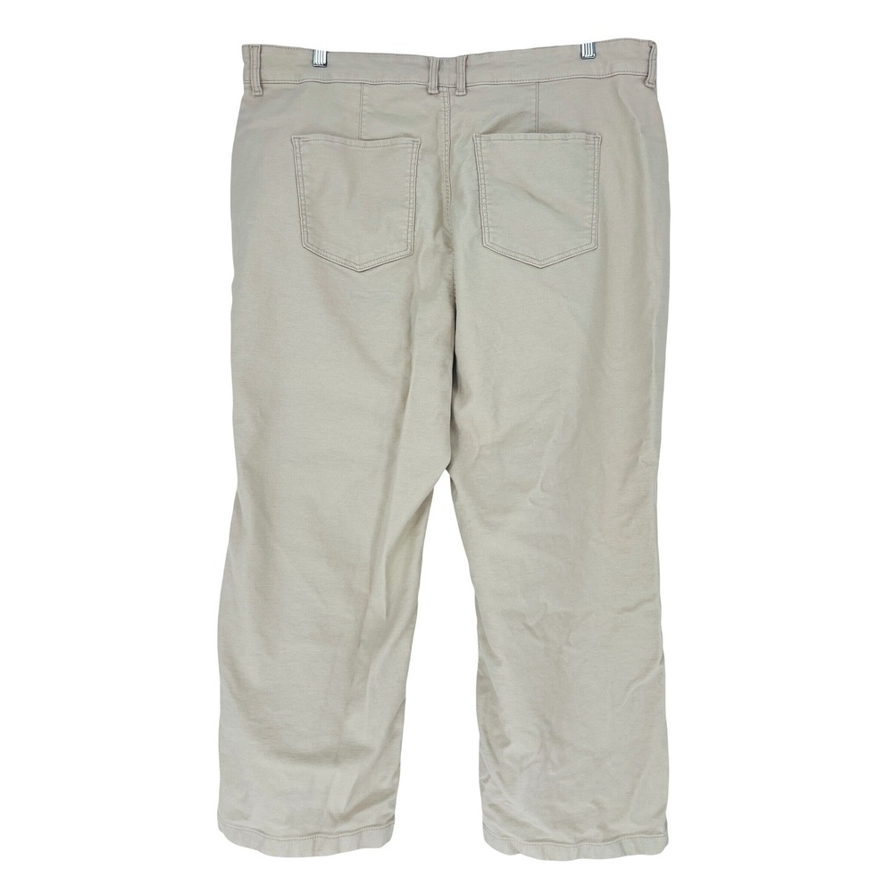 Wonderly High Rise Wide Leg Pants Womens 22W Tan Khaki Stretch Casual Classic - Picture 2 of 4